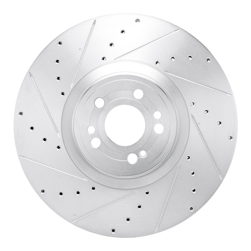 R1 Concepts R1 20-26 Mercedes-Benz GLE350 Front Left Drilled & Slotted Silver Brake Rotor
