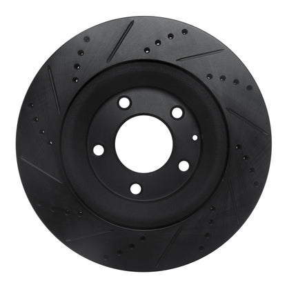 R1 Concepts R1 04-11 Mazda RX-8 Rear Right Drilled & Slotted Black Brake Rotor