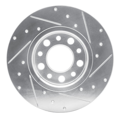 R1 Concepts R1 15-25 Alfa Romeo Tonale Rear Left Drilled & Slotted Silver Brake Rotor