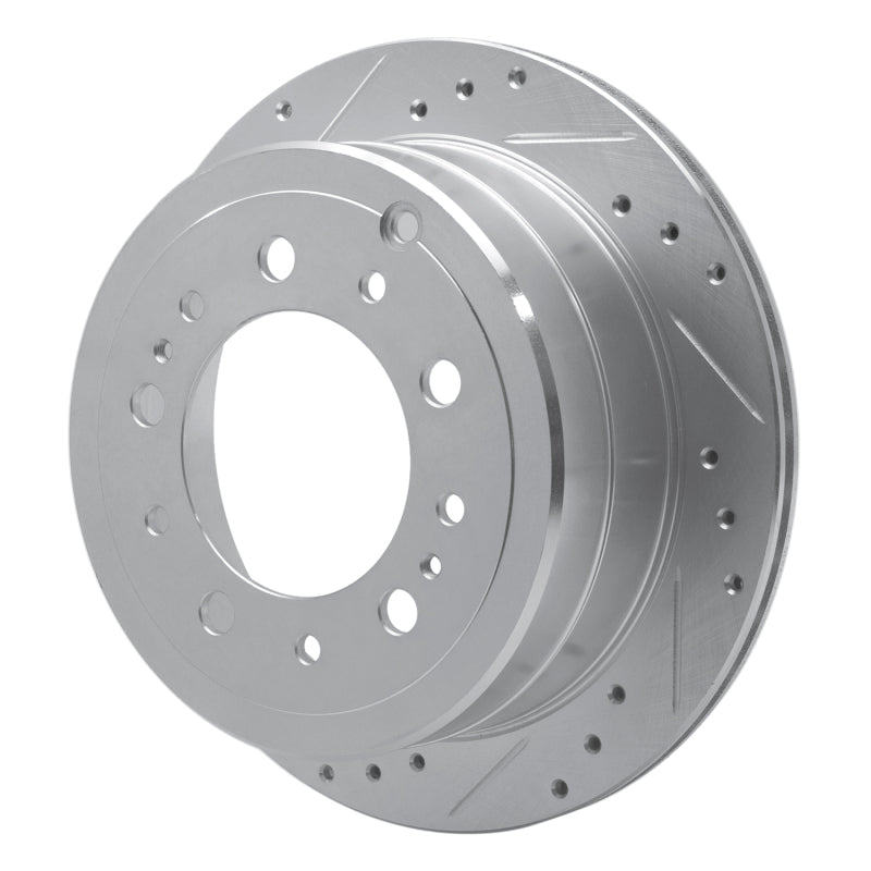R1 Concepts R1 98-07 Lexus LX470 Rear Left Drilled & Slotted Silver Brake Rotor