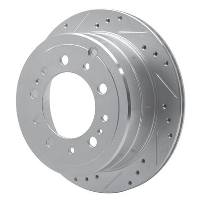 R1 Concepts R1 98-07 Lexus LX470 Rear Left Drilled & Slotted Silver Brake Rotor