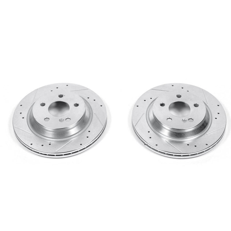 PowerStop Power Stop 99-03 Mercedes-Benz CL500 Rear Evolution Drilled & Slotted Rotors - Pair