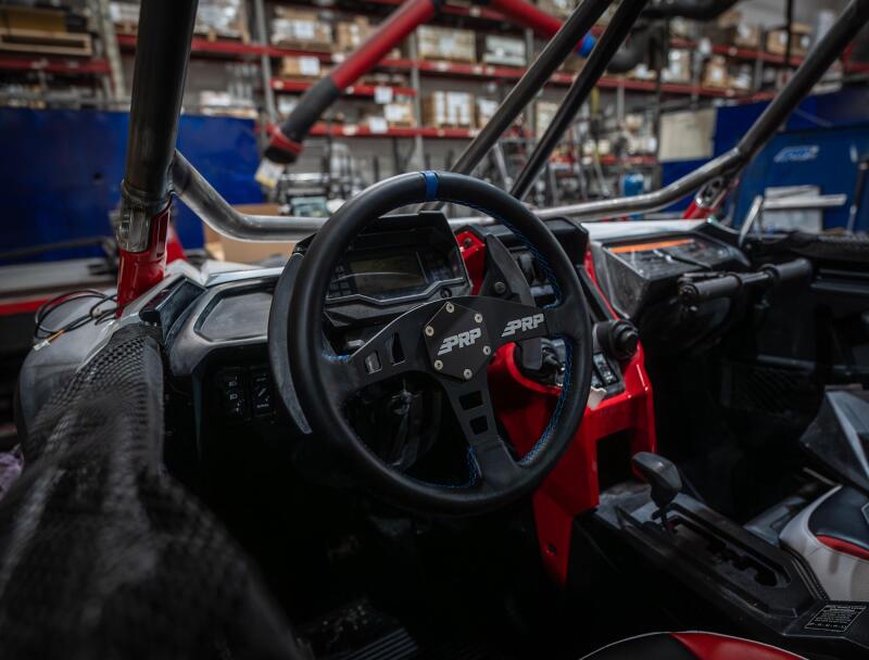 PRP Seats PRP Flat Leather Steering Wheel - Blue