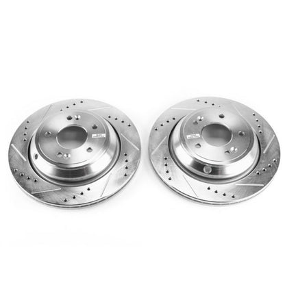 PowerStop Power Stop 11-16 Hyundai Equus Rear Evolution Drilled & Slotted Rotors - Pair