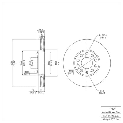 DFC 92-8 Audi A4 (USA/Canada) Front GeoSPEC Coated Rotor