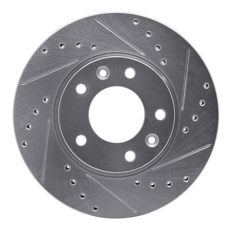 R1 Concepts R1 02-02 Kia SEDONA Front Right Drilled & Slotted Silver Brake Rotor