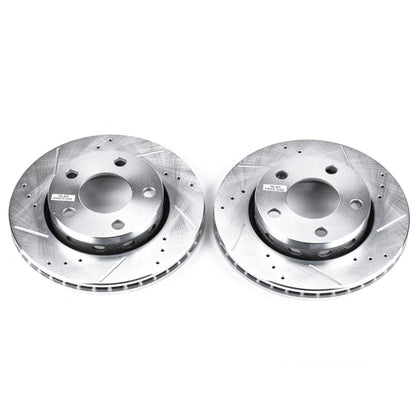 PowerStop Power Stop 00-02 Audi S4 Rear Evolution Drilled & Slotted Rotors - Pair