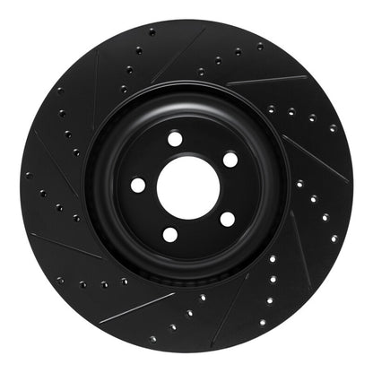 R1 Concepts R1 20-25 Ford Explorer Front Right Drilled & Slotted Black Brake Rotor