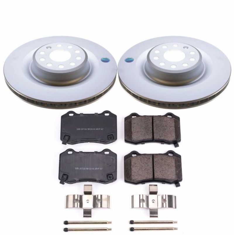 PowerStop Power Stop 12-16 Tesla Model S Rear Z17 Evolution Geomet Coated Brake Kit