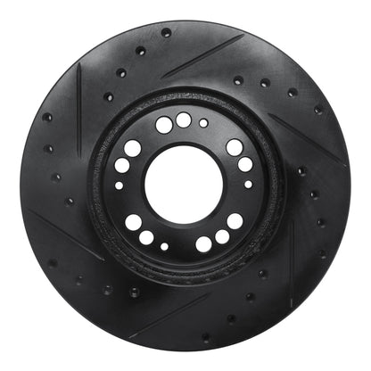 R1 Concepts R1 91-04 Dodge STEALTH Front Right Drilled & Slotted Black Brake Rotor