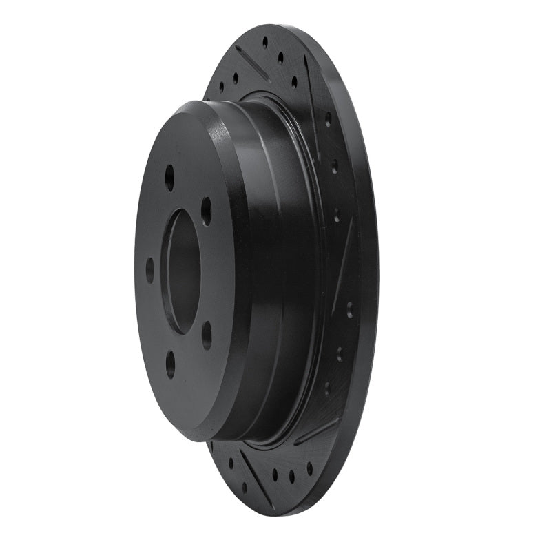 R1 Concepts R1 93-98 Jeep Grand Cherokee Rear Right Drilled & Slotted Black Brake Rotor