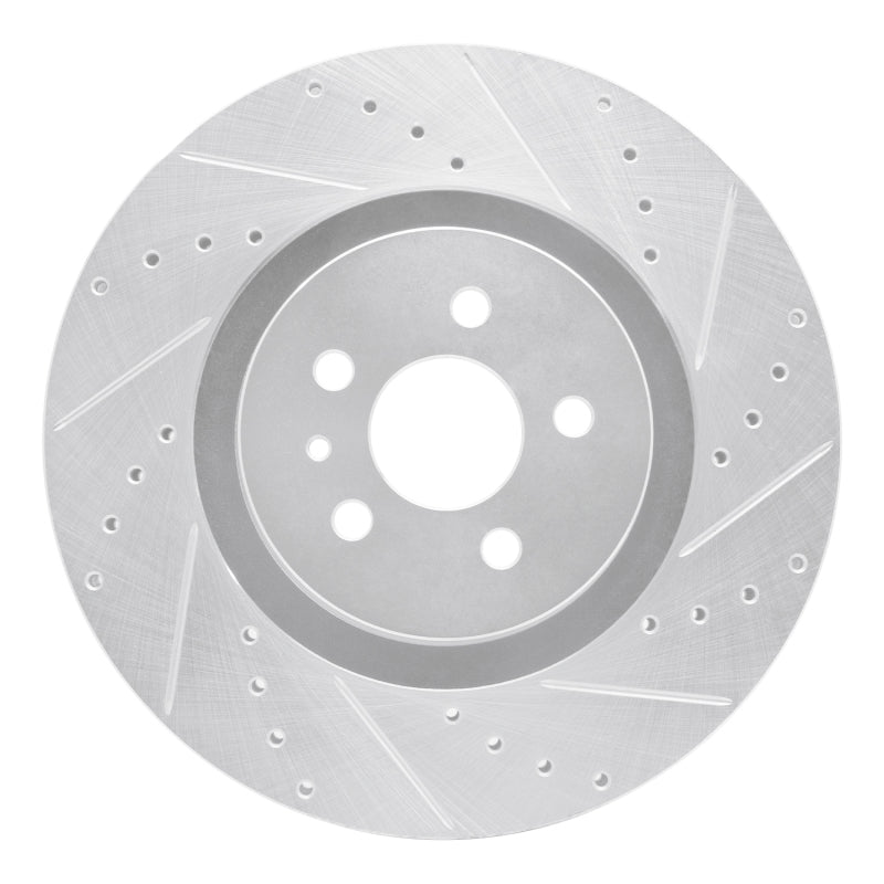 R1 Concepts R1 15-21 Ford Fusion Front Right Drilled & Slotted Silver Brake Rotor