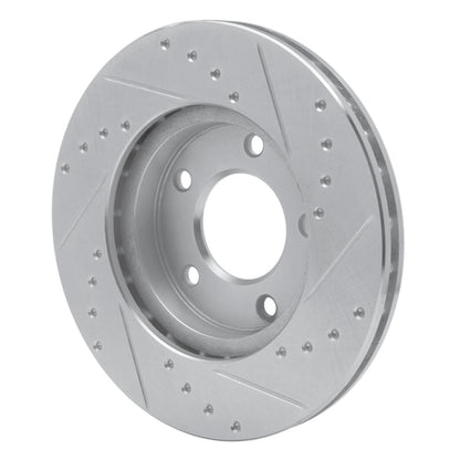 R1 Concepts R1 92-03 Mazda Protege Front Left Drilled & Slotted Silver Brake Rotor