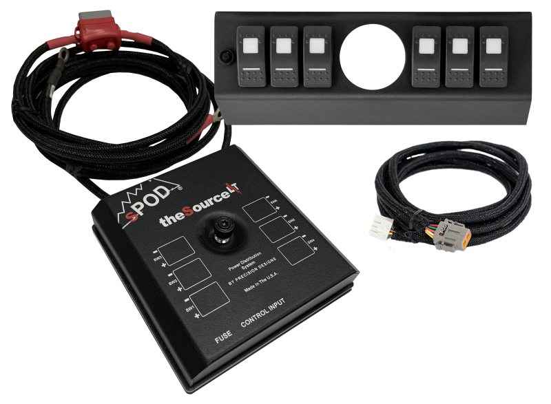 sPOD 07-08 Jeep Wrangler JKSourceLT w/Opening LED Switch Panel (2-1/16in)