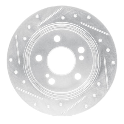 R1 Concepts R1 83-95 Mercedes-Benz 300CE Rear Right Drilled & Slotted Silver Brake Rotor