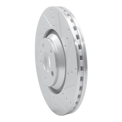 R1 Concepts R1 12-15 Audi TTS Quattro Front Right Drilled & Slotted Silver Brake Rotor
