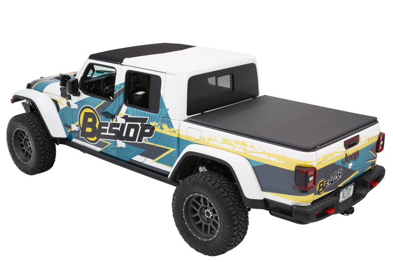 Bestop Fold Soft Tonneau - 20-26 Jeep Gladiator For 5 Ft. Bed Ez (Black Diamond)