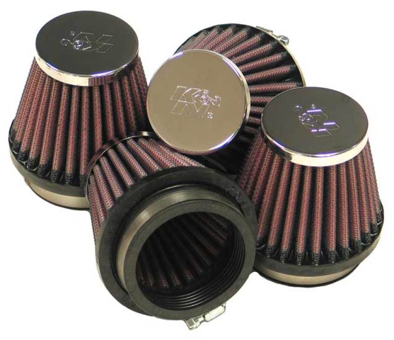 K&N Engineering K&N Universal Chrome Filter 2.125 in Flange ID / 3in Base OD / 2in Top OD / 2.75in H (4 per box)
