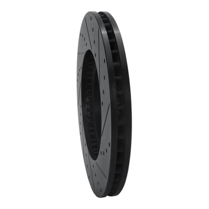 R1 Concepts R1 03-05 Nissan Maxima Front Left Drilled & Slotted Black Brake Rotor