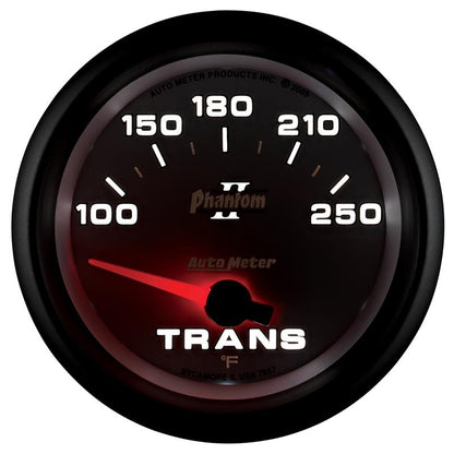 AutoMeter Gauge Transmission Temp 2-5/8in. 100-250 Deg. F Electric Phantom II