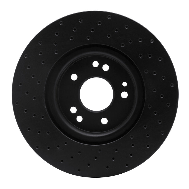 R1 Concepts R1 94-02 Mercedes-Benz E500 Left Front Drilled Black Brake Rotor