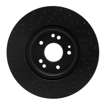 R1 Concepts R1 94-02 Mercedes-Benz E500 Left Front Drilled Black Brake Rotor