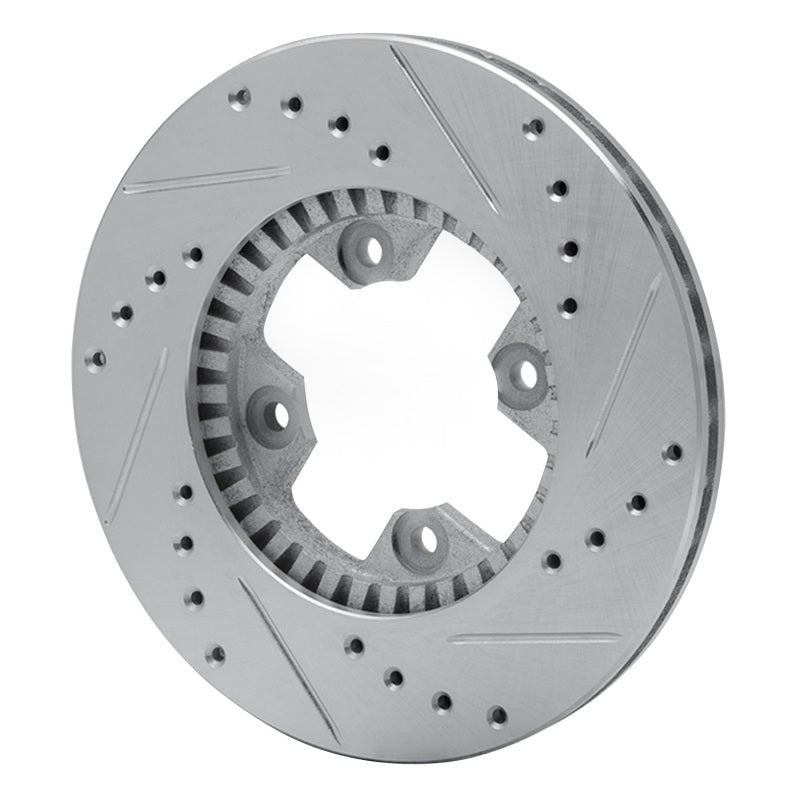 R1 Concepts R1 79-83 Nissan 280ZX Front Left Drilled & Slotted Silver Brake Rotor