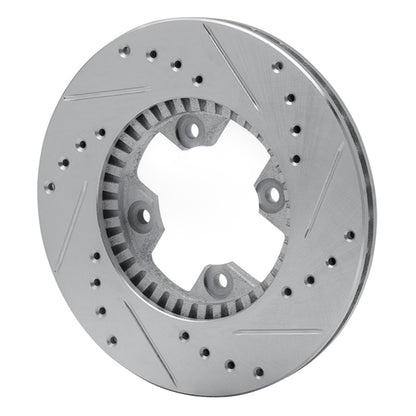 R1 Concepts R1 79-83 Nissan 280ZX Front Left Drilled & Slotted Silver Brake Rotor
