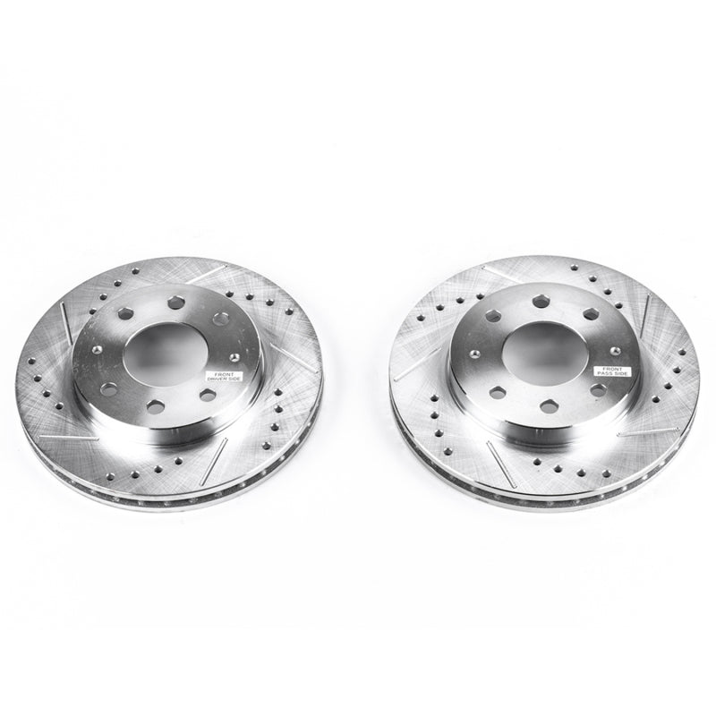 PowerStop Power Stop 91-93 Eagle GTX Front Evolution Drilled & Slotted Rotors - Pair