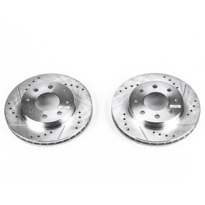 PowerStop Power Stop 91-93 Eagle GTX Front Evolution Drilled & Slotted Rotors - Pair