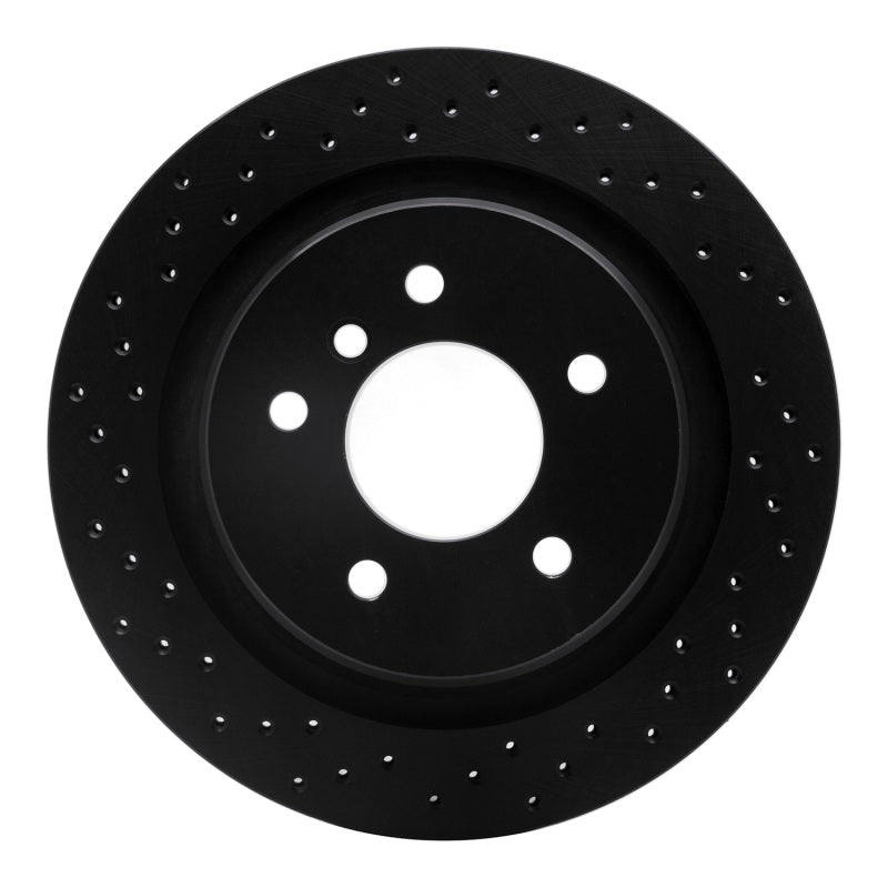 R1 Concepts R1 95-02 BMW M3 Rear Right Drilled Black Brake Rotor