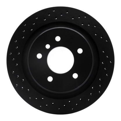 R1 Concepts R1 95-02 BMW M3 Rear Right Drilled Black Brake Rotor