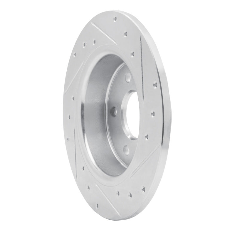 R1 Concepts R1 20-25 Nissan SENTRA Rear Left Drilled & Slotted Silver Brake Rotor