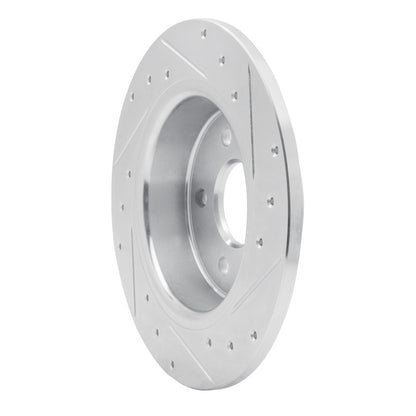 R1 Concepts R1 20-25 Nissan SENTRA Rear Left Drilled & Slotted Silver Brake Rotor