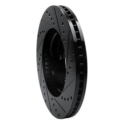 R1 Concepts R1 02-15 Lexus ES300 Front Left Drilled & Slotted Black Brake Rotor