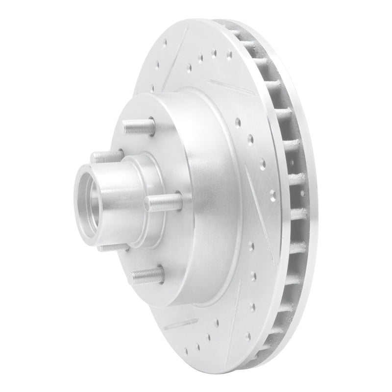 R1 Concepts R1 83-92 Chevrolet G20 Front Left Drilled & Slotted Silver Brake Rotor