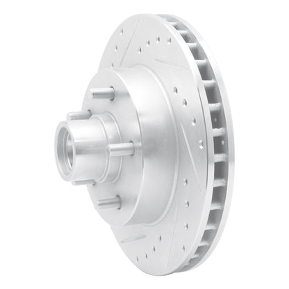 R1 Concepts R1 83-92 Chevrolet G20 Front Left Drilled & Slotted Silver Brake Rotor