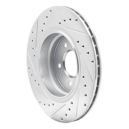 R1 Concepts R1 95-03 BMW 750IL Rear Right Drilled & Slotted Silver Brake Rotor