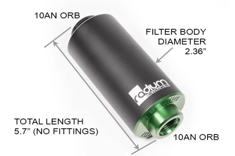 Radium Engineering Fuel Filter Kit w/ 100 Micron Stainless Filter