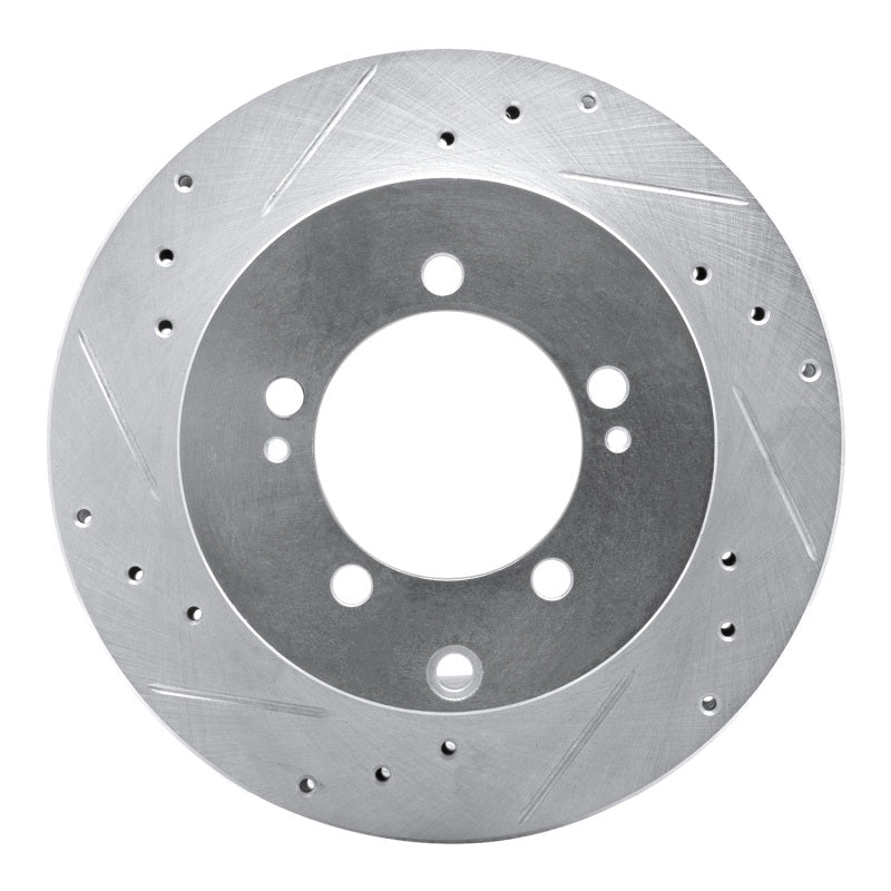 R1 Concepts R1 94-95 Eagle TALON Rear Left Drilled & Slotted Silver Brake Rotor