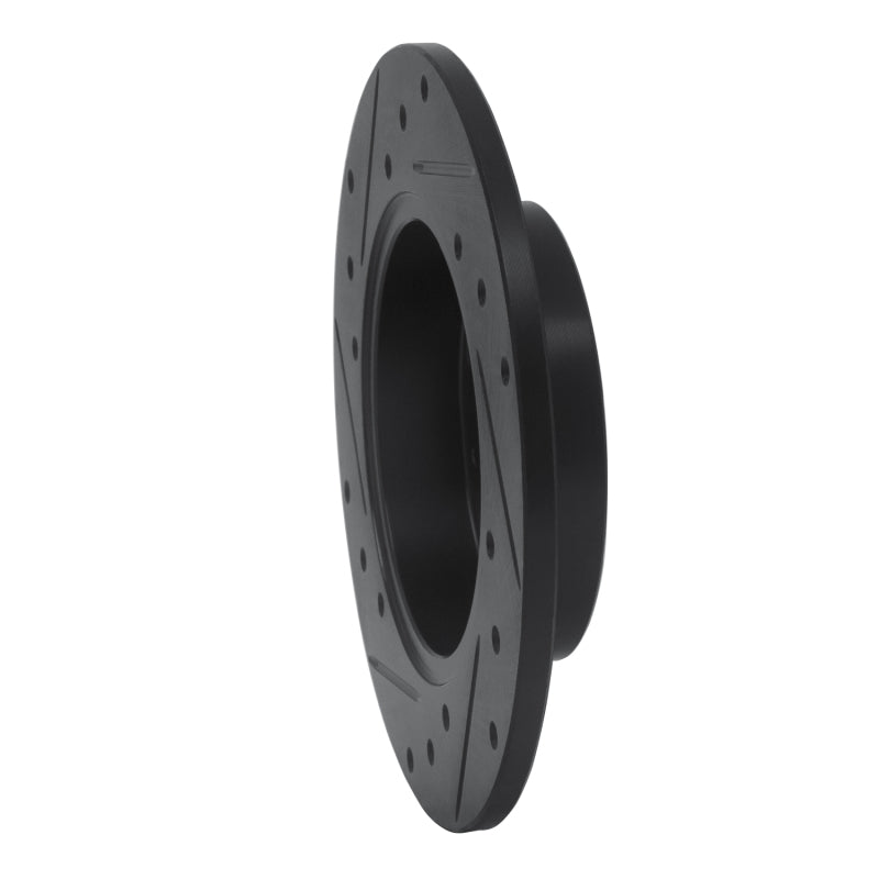 R1 Concepts R1 02-06 Audi A4 Quattro Rear Right Drilled & Slotted Black Brake Rotor