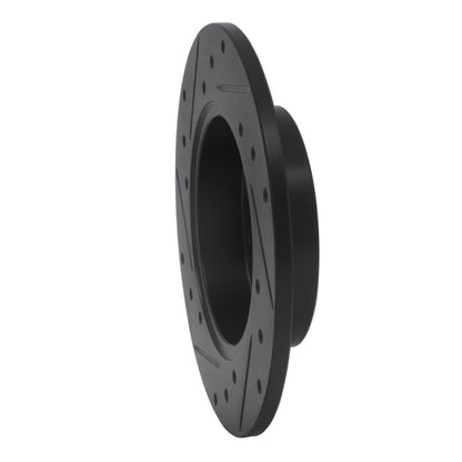 R1 Concepts R1 02-06 Audi A4 Quattro Rear Right Drilled & Slotted Black Brake Rotor