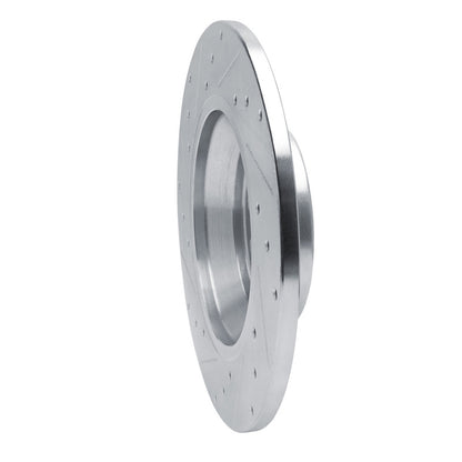 R1 Concepts R1 16-25 Audi Q3 Rear Right Drilled & Slotted Silver Brake Rotor