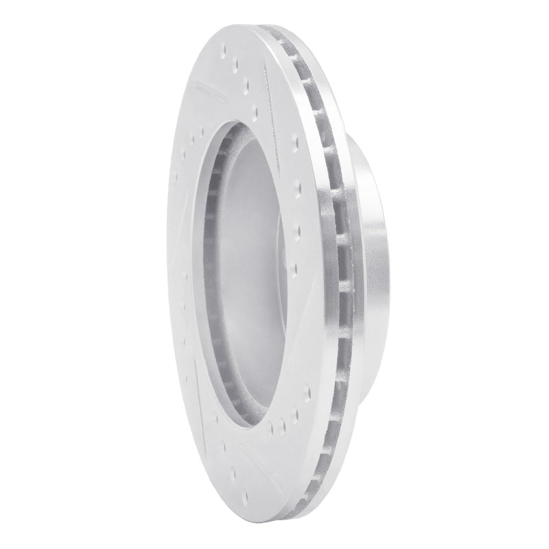 R1 Concepts R1 83-87 Honda Prelude Front Left Drilled & Slotted Silver Brake Rotor