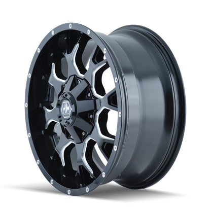 Mayhem 8015 Warrior 20x9 / 8x170 BP / 18mm Offset / 125.2mm Hub Gloss Black Milled Wheel