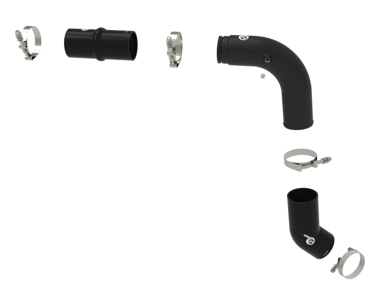 aFe BladeRunner 3in Aluminum Hot Charge Pipe Black RAM Diesel Trucks 25-26 L6-6.7L (td)