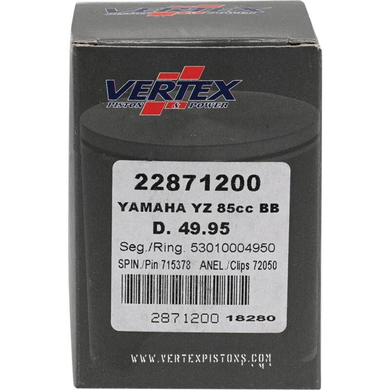 Vertex Pistons Vertex Piston 02-18 Yamaha YZ 85 85cc +2mm Cast Big Bore Piston Kit 92cc.