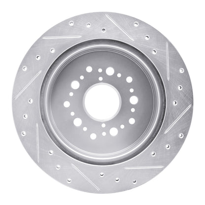 R1 Concepts R1 92-00 Lexus LS400 Rear Left Drilled & Slotted Silver Brake Rotor