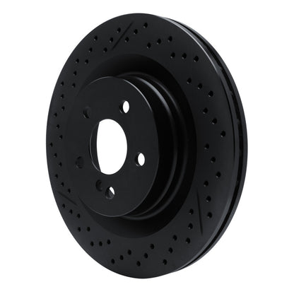 R1 Concepts R1 08-15 Mercedes-Benz C63 AMG Rear Drilled & Slotted Black Brake Rotor