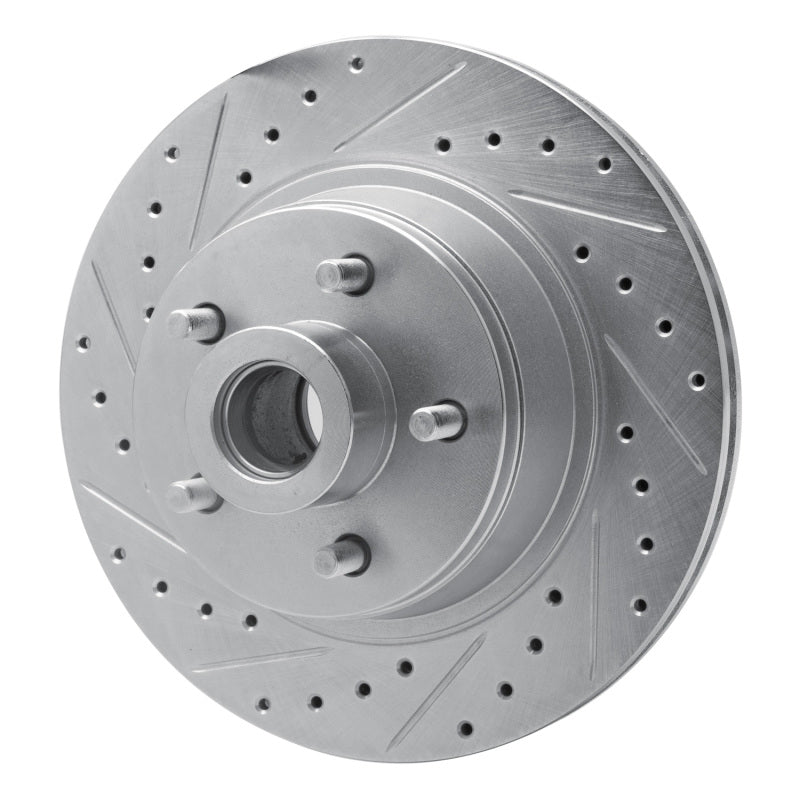 R1 Concepts R1 76-81 Chrysler Newport Front Left Drilled & Slotted Silver Brake Rotor